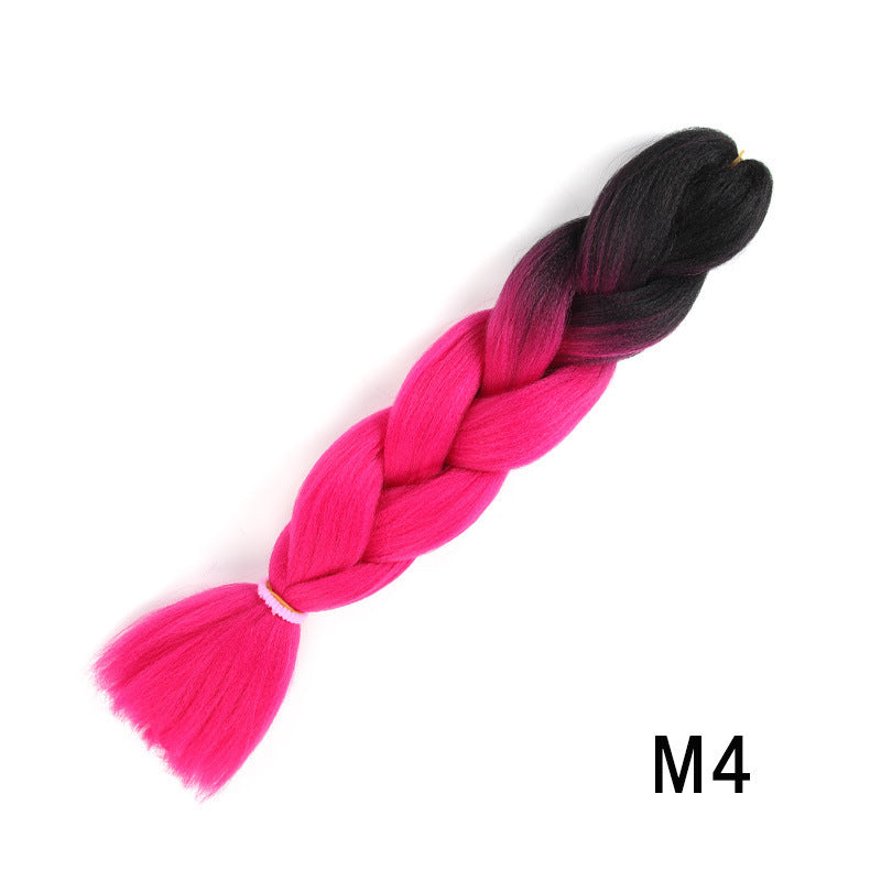 African Dyed Wig Braids Two-tone Ombre Synthetic Dreadlocks in M8