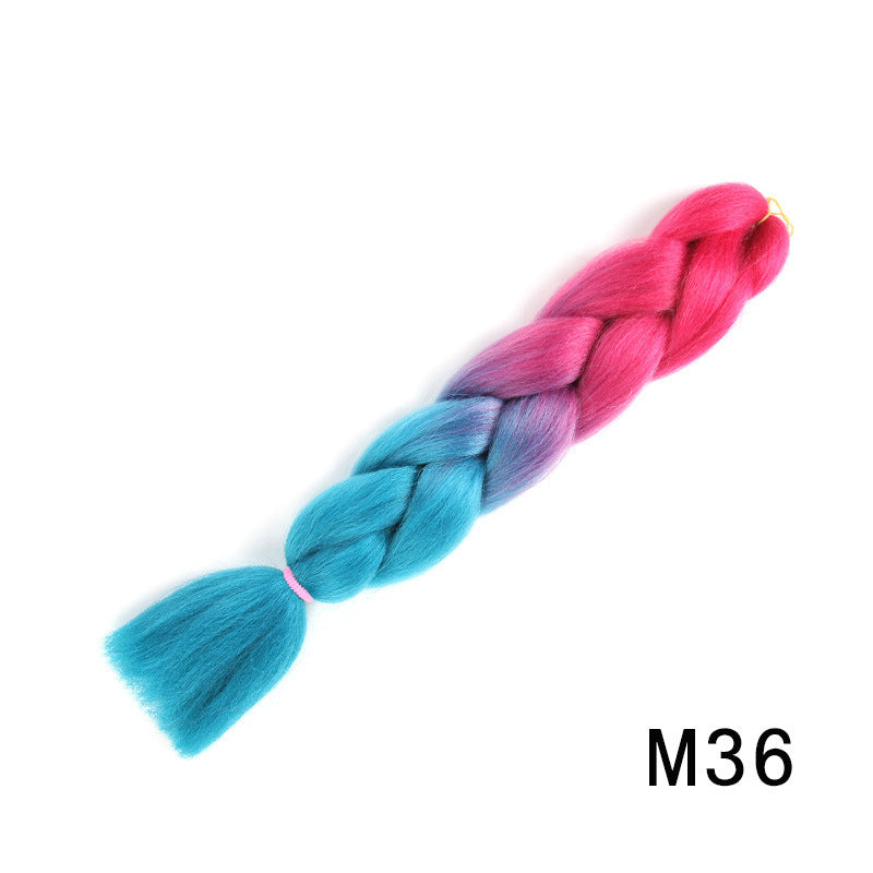 African Dyed Wig Braids Two-tone Ombre Synthetic Dreadlocks in M40