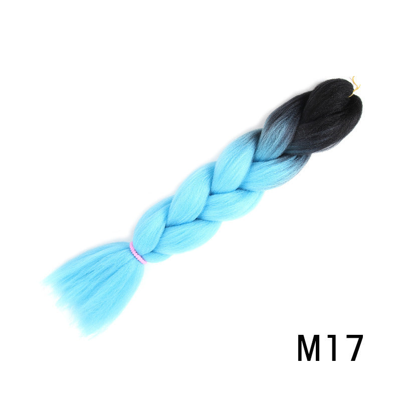 African Dyed Wig Braids Two-tone Ombre Synthetic Dreadlocks in M21