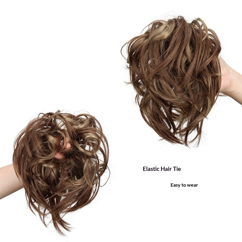 European American Style Messy Hair Wig - Natural Looking Synthetic Fiber Hairpiece for Daily Wear Casual Outfit in 2M30 Style