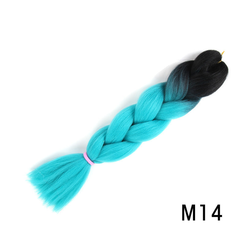 African Dyed Wig Braids Two-tone Ombre Synthetic Dreadlocks in M17