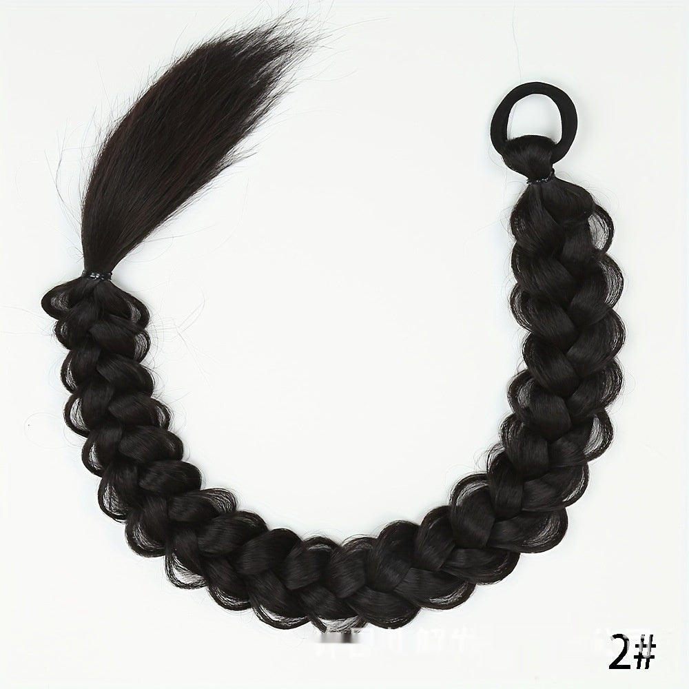 Wig Ponytail 24-inch Fishbone Plaits Headdress Twist High-temperature Fiber Hair in 30H613