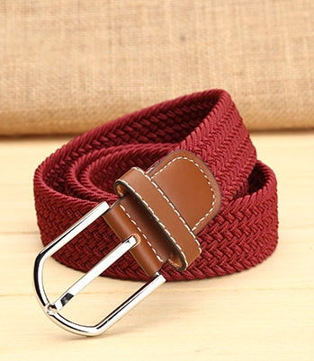 Elastic Woven Men's Belt in 10 Style