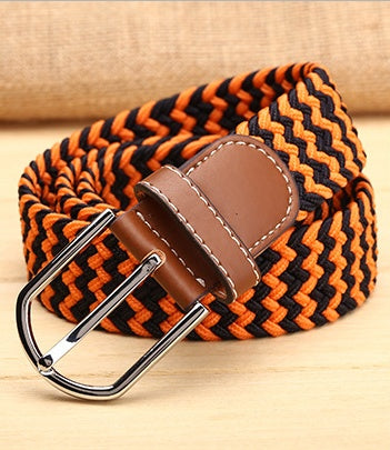 Elastic Woven Men's Belt in 23 Style