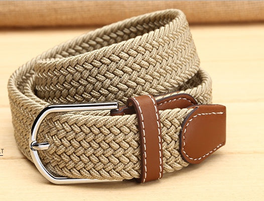 Elastic Woven Men's Belt in 21 Style