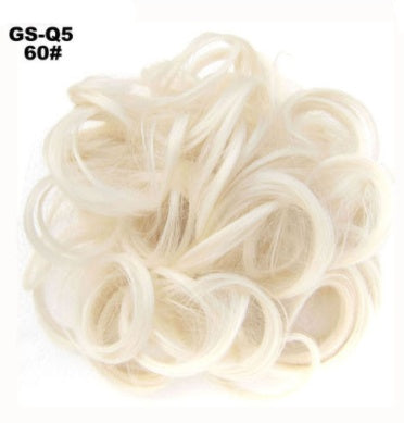 New Trendy Design Women Wavy Curly Messy Hair Bun Synthetic in 33colors