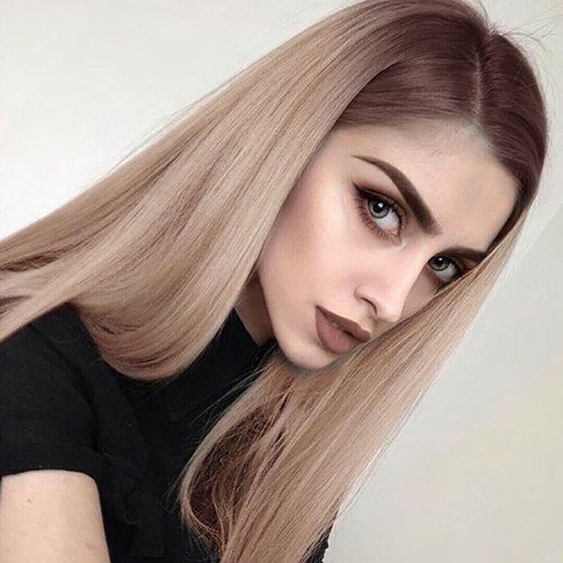 Ladies Long Straight Hair Wigs in As shown