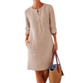 Women Clothing Dress Streetwear Ethnic Style Long Sleeve in White