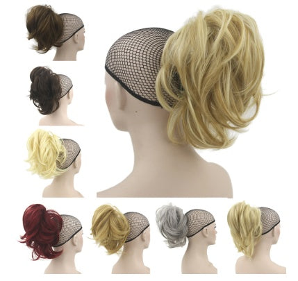 Grip Ponytail Short Hair Female Curly Wig Flexible in 613