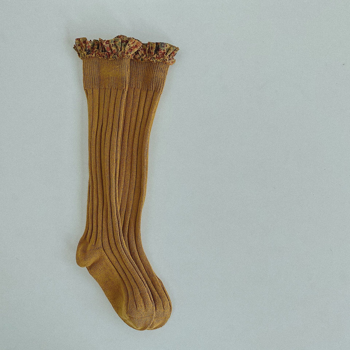 Double Needle Children's Socks, Middle Tube, Girls'' Trendy in Lavender
