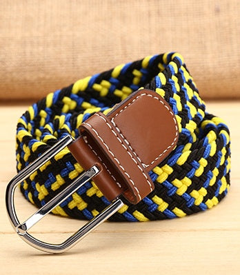 Elastic Woven Men's Belt in 15 Style