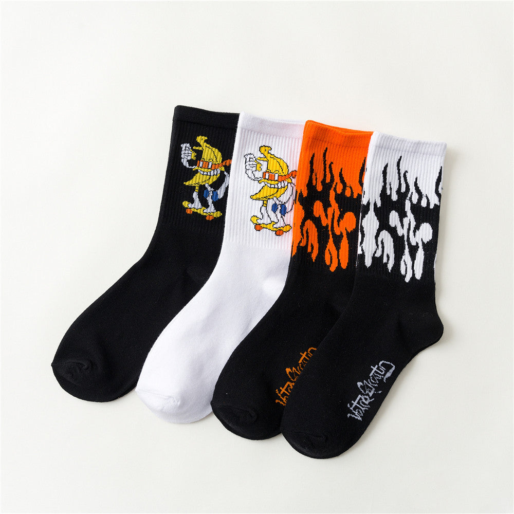 Socks Men's Middle Tube in Orange