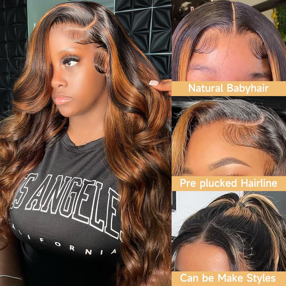 New Wig Ladies Front Lace Synthetic Wigs Brown Medium Long Curly Hair Big Wave in 28 Inches