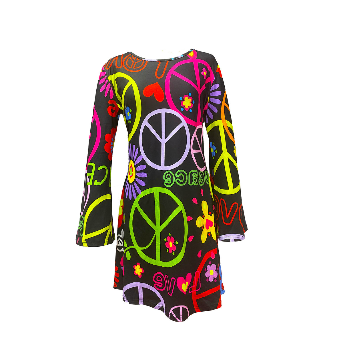 Vintage Hippie Clothing Print Women Dress in Vintage Skirt 3