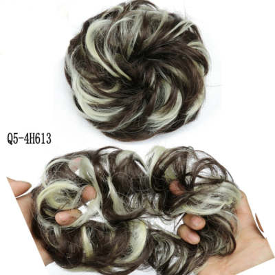 New Trendy Design Women Wavy Curly Messy Hair Bun Synthetic in 6AT88colors