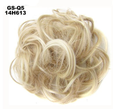 New Trendy Design Women Wavy Curly Messy Hair Bun Synthetic in 12H24colors
