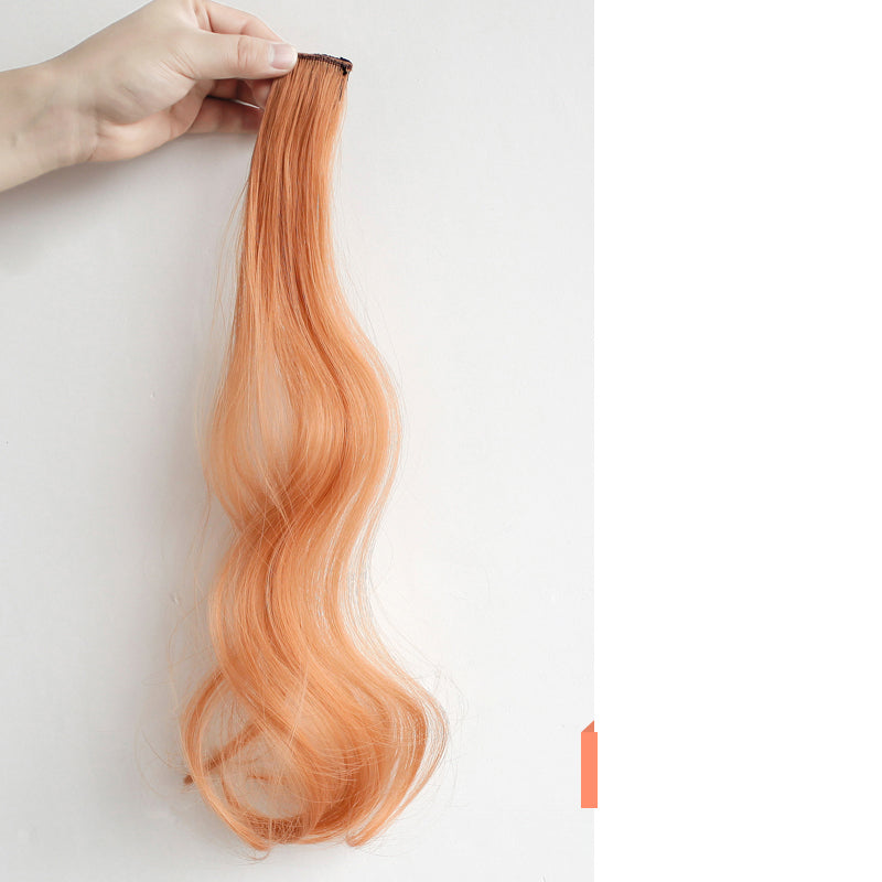 Curly Hair Hanging Ears, Extension, Highlighting, Long Popular Color Wig in Dark Grey