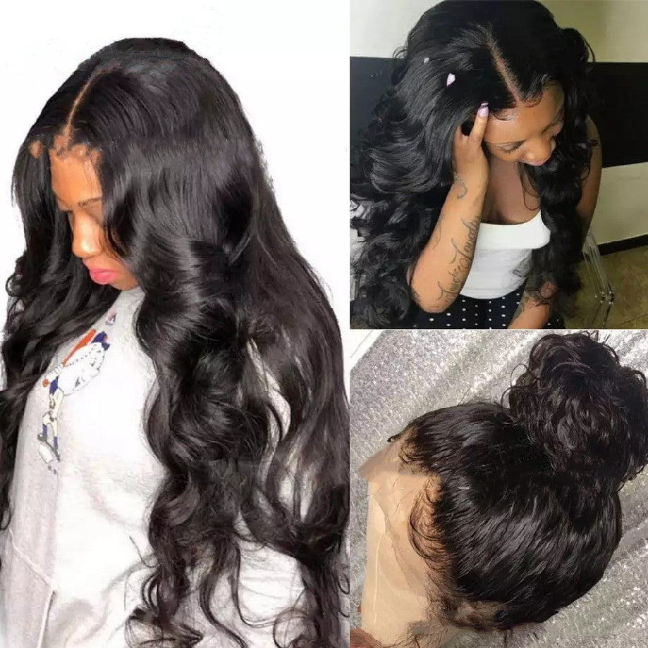 Big Black Wavy Long Curly Hair in Black