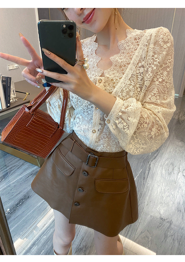 Blouses Women Classy Temperament Elegant Korean Fashion Clothing in White