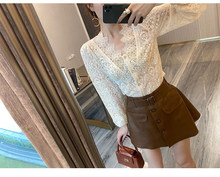 Blouses Women Classy Temperament Elegant Korean Fashion Clothing in White