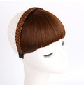 Secret Bang & Braid Headband in Dark brown