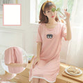 Spring and Summer Confinement Clothing Cartoon Breastfeeding Dress Nursing Pregnant Women Pajamas Postpartum Outing Hot Mom Large Size in Eye skirt