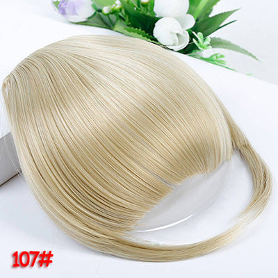 Wig Female Air Bangs Sideburns Qi in ASH BLONDE