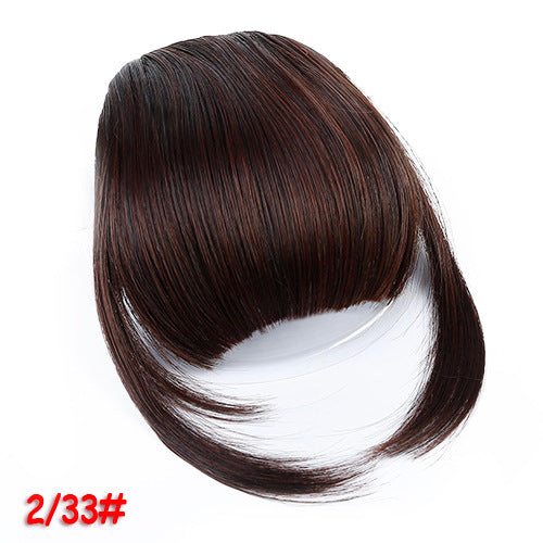 Wig Female Air Bangs Sideburns Qi in D