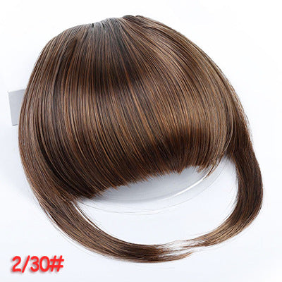 Wig Female Air Bangs Sideburns Qi in C