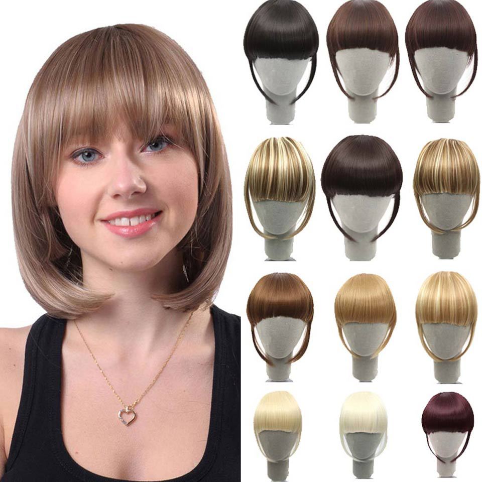 Wig Female Air Bangs Sideburns Qi in A