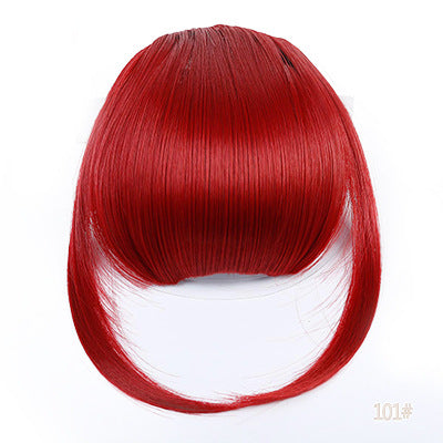 Wig Female Air Bangs Sideburns Qi in E