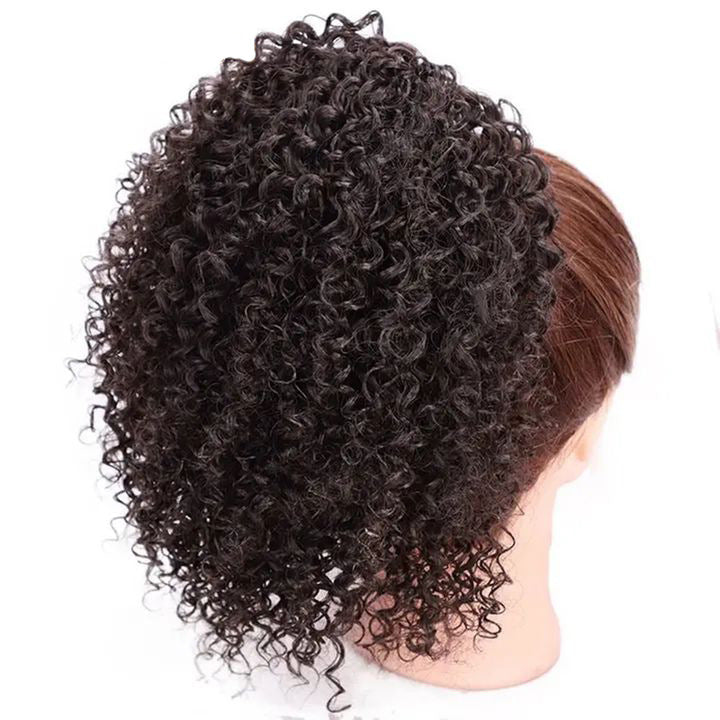 Wigs for Ladies with Small Curly Hair in Mixed wine red