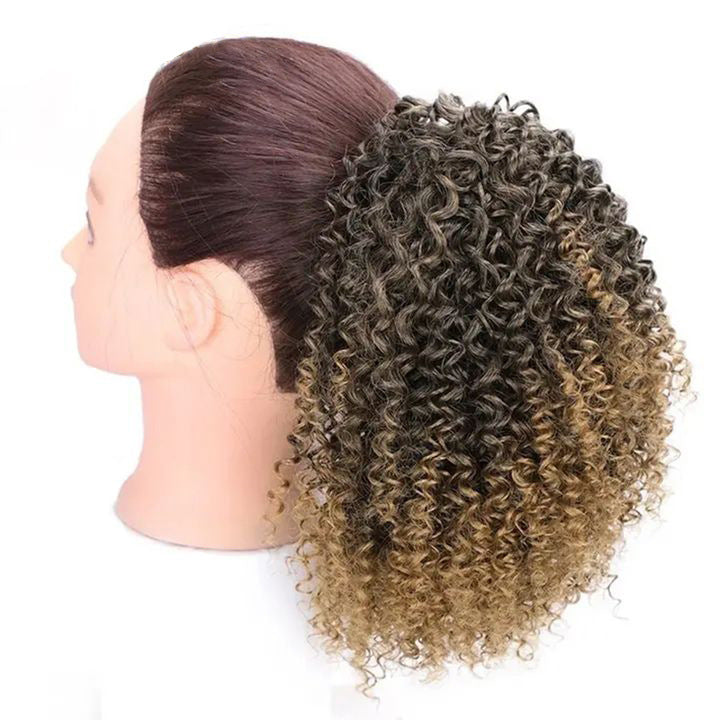 Wigs for Ladies with Small Curly Hair in Light Brown