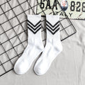 Towel Bottom High Tube Cotton Socks Black and White Basketball Tide in 1Style