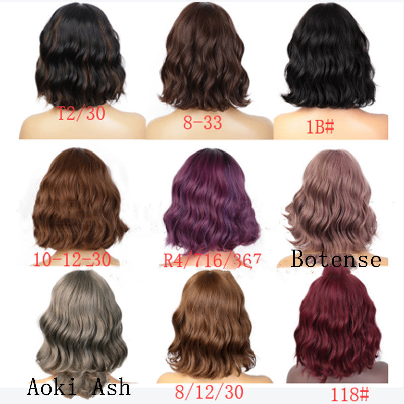 Wigs Black Ladies Short Curly Hair Wig Set