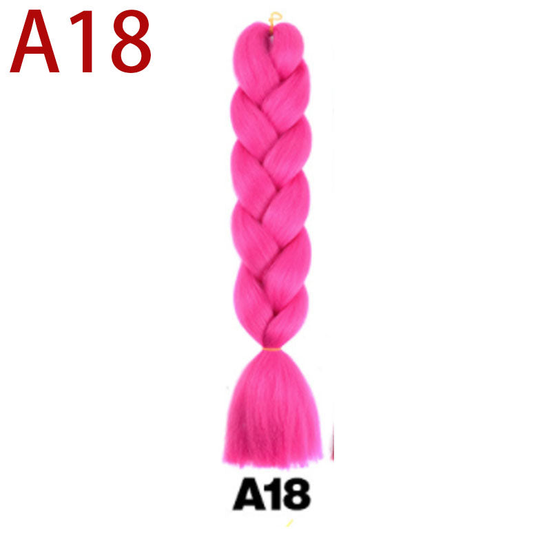 Fashion Dirty Braid Wig Monochrome Color Big in A17