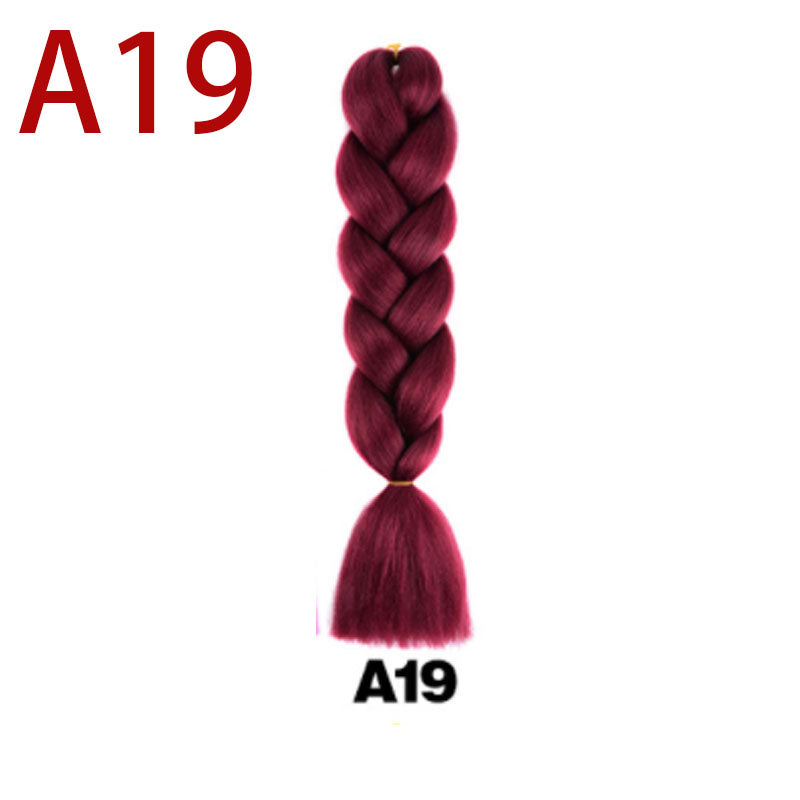 Fashion Dirty Braid Wig Monochrome Color Big in A18