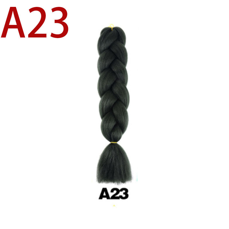 Fashion Dirty Braid Wig Monochrome Color Big in A21
