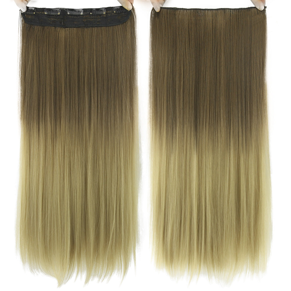 Dyed Gradual Straight Hair Clip Curtain T-color Extension Piece in G