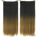 Dyed Gradual Straight Hair Clip Curtain T-color Extension Piece