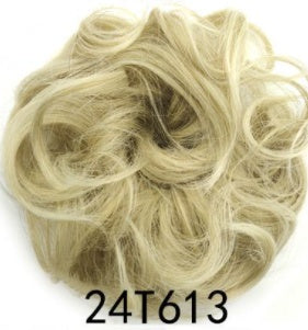 New Trendy Design Women Wavy Curly Messy Hair Bun Synthetic in 9H19colors