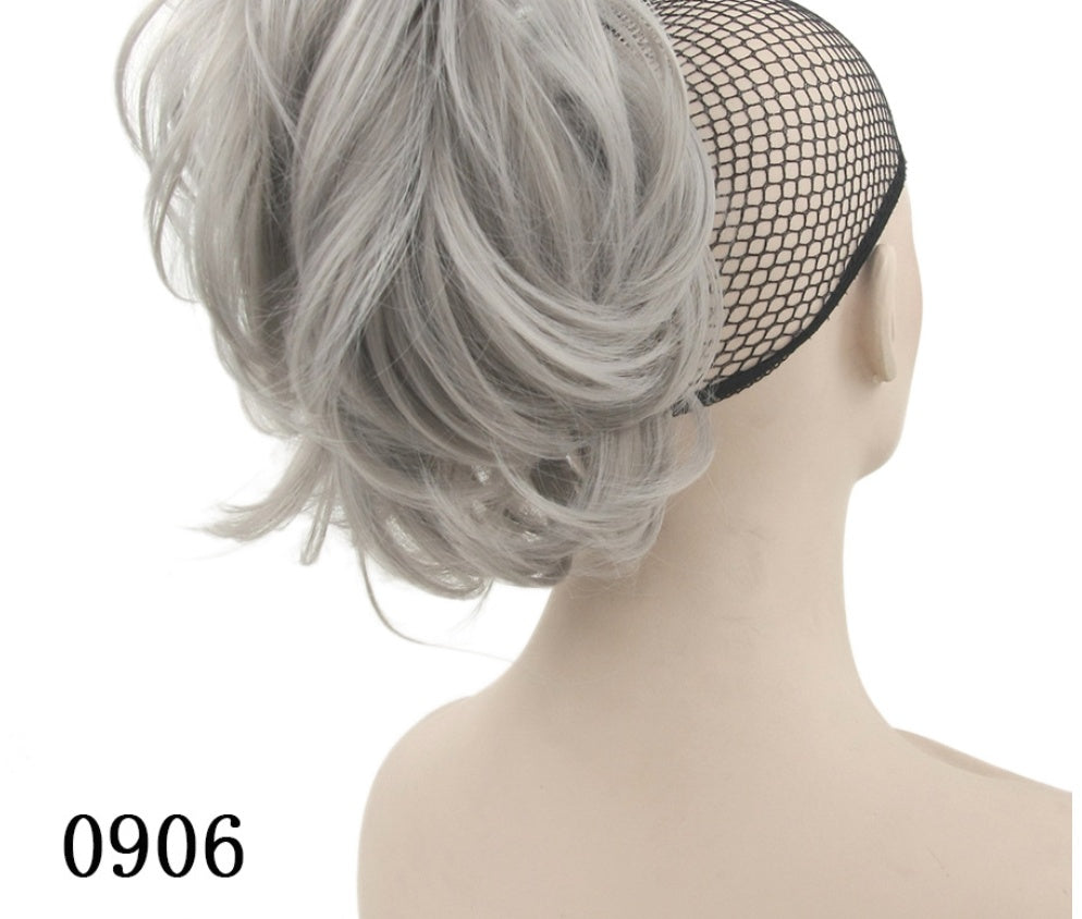 Grip Ponytail Short Hair Female Curly Wig Flexible in 27