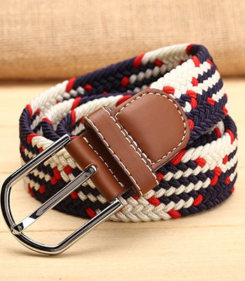 Elastic Woven Men's Belt in 32 Style
