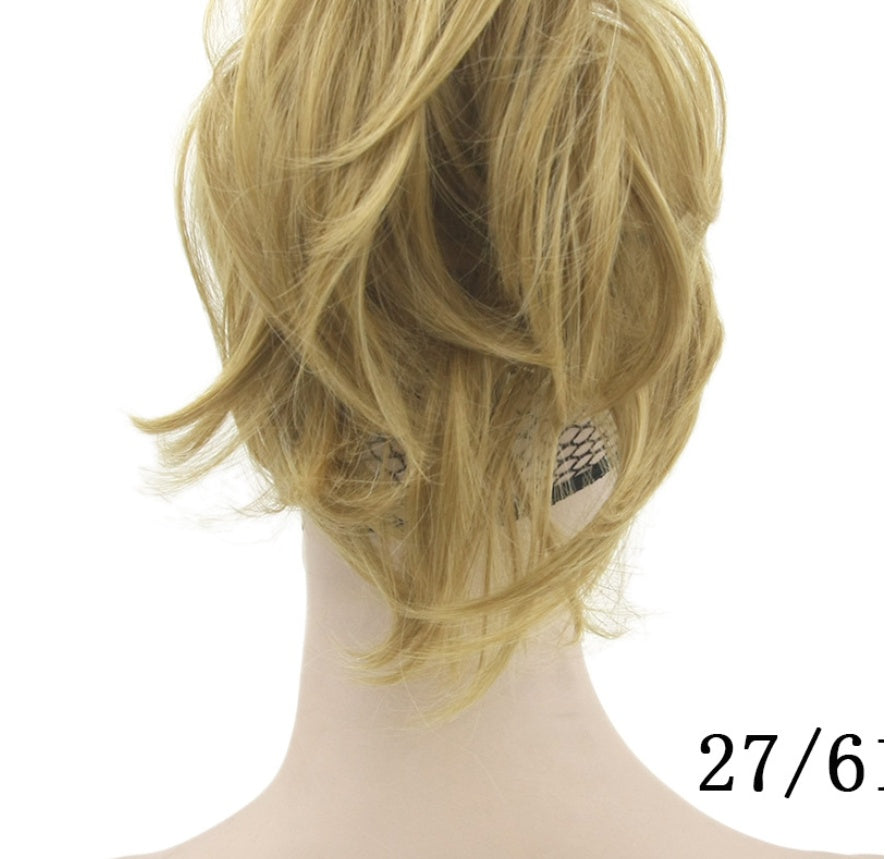 Grip Ponytail Short Hair Female Curly Wig Flexible in 2 30
