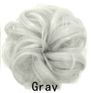 New Trendy Design Women Wavy Curly Messy Hair Bun Synthetic in 22H613colors