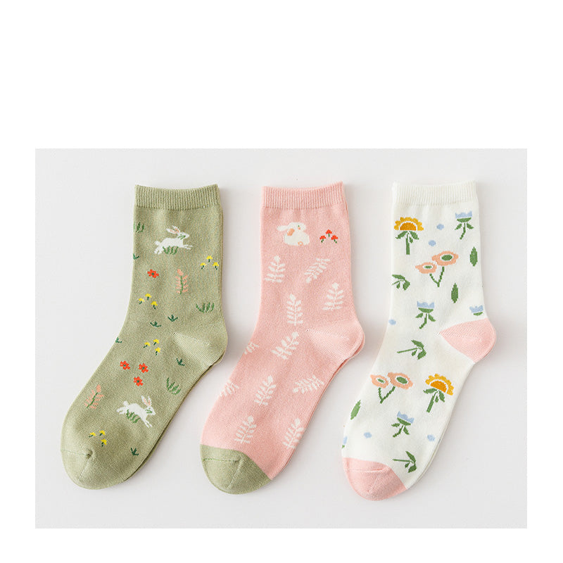 Mid-length Socks in 5 style
