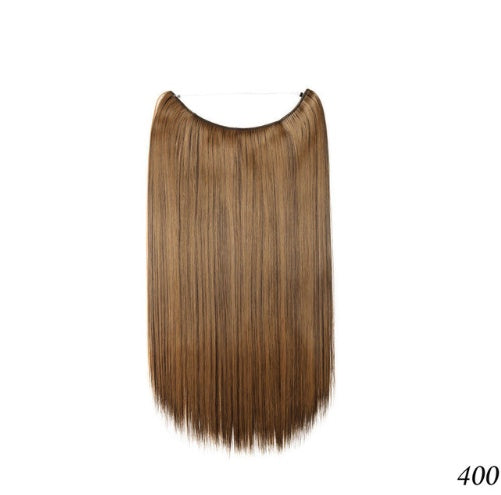 S-noilite 20 Inches Invisible Wire No Clips in Hair Extensions Secret Fish Line Hairpieces Silky Straight Synthetic in 904