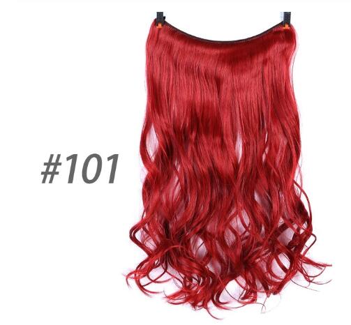 S-noilite 20 Inches Invisible Wire No Clips in Hair Extensions Secret Fish Line Hairpieces Silky Straight Synthetic in 396