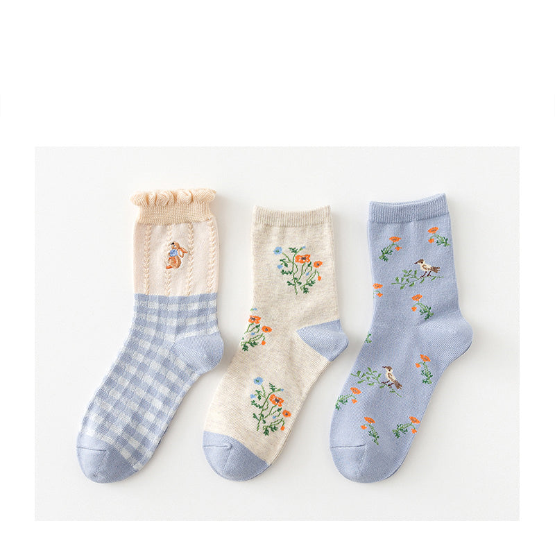 Mid-length Socks in 2 style