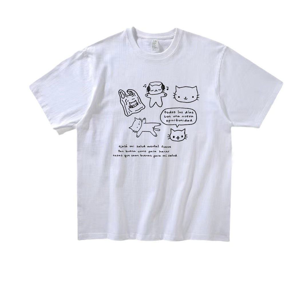 Summer Clothing Short Sleeve T-shirt Women in White
